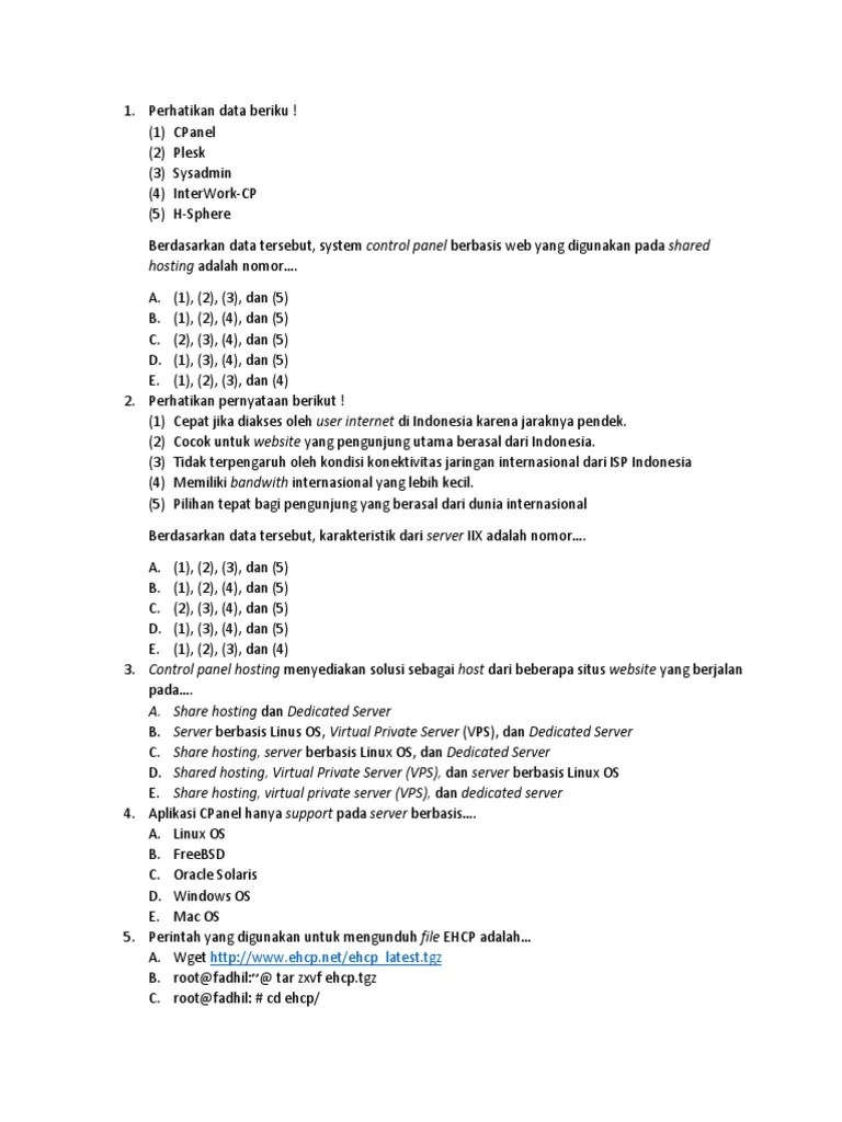 Soal Asj Kelas Xii Tkj | Pdf