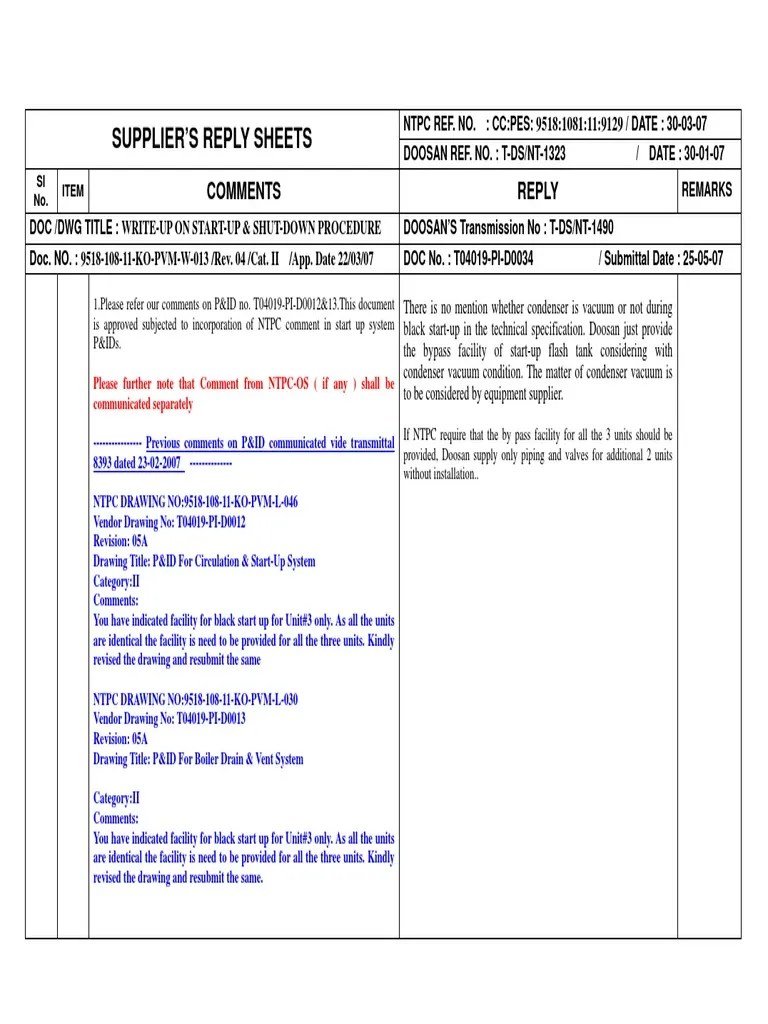 Boiler Startup and Shutdown Procedure PDF Boiler Hvac