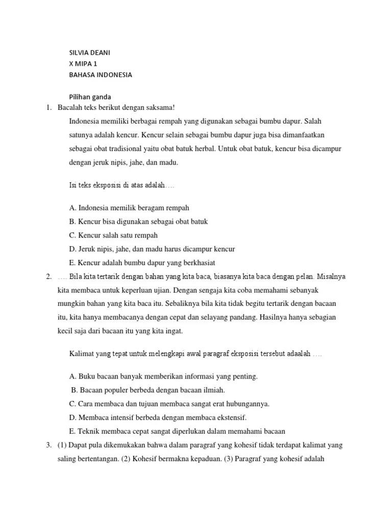 Contoh Kalimat Yang Mampu Digunakan Sebagai Tesis Dalam Teks Eksposisi