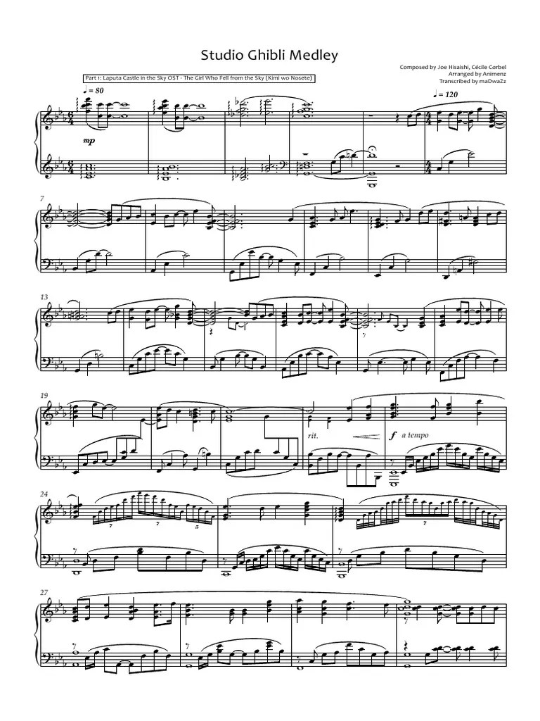Studio Ghibli Medley Composed By Joe Hisaishi, Cécile