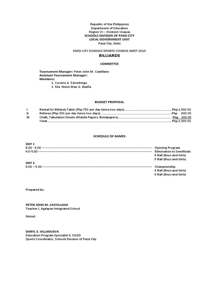 Billiards Rules and Regulations PDF Ball Games Cue Sports