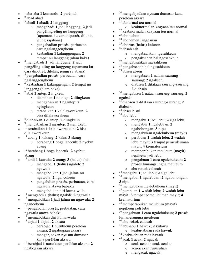 Kamus Basa Sunda | PDF