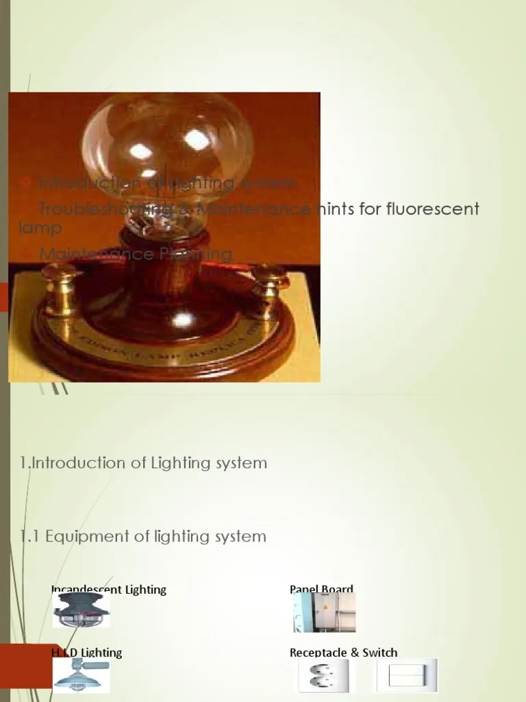 Content Introduction of Lighting System Troubleshooting & Maintenance