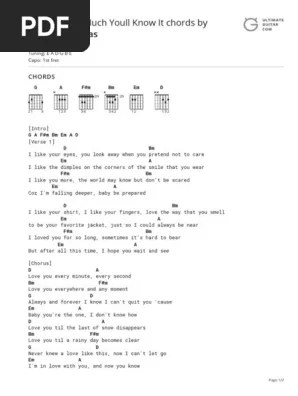 I Like You So Much Youll Know It Chords by Ysabelle Cuevastabs | PDF | Song  Structure | Songs