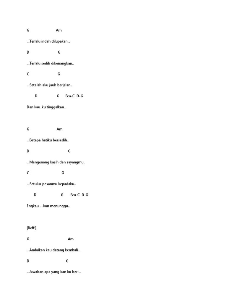Andaikan Kau Datang Kembali Kunci Gitar | PDF