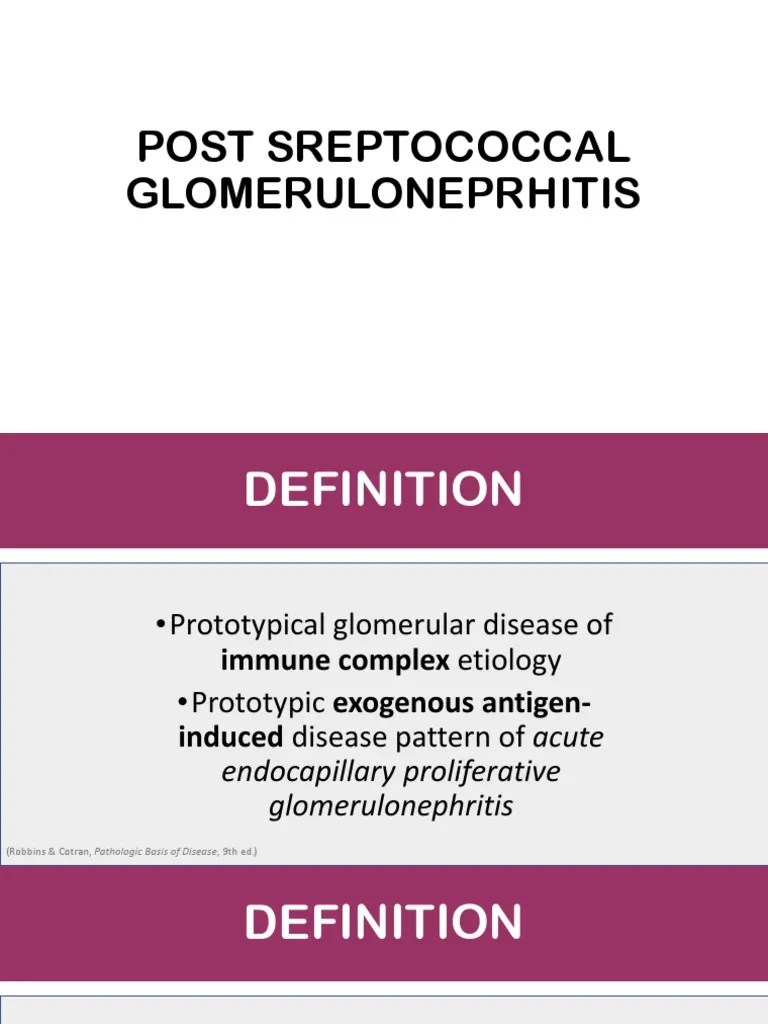 PostStreptococcal Glomerulonephritis PDF Streptococcus Diseases