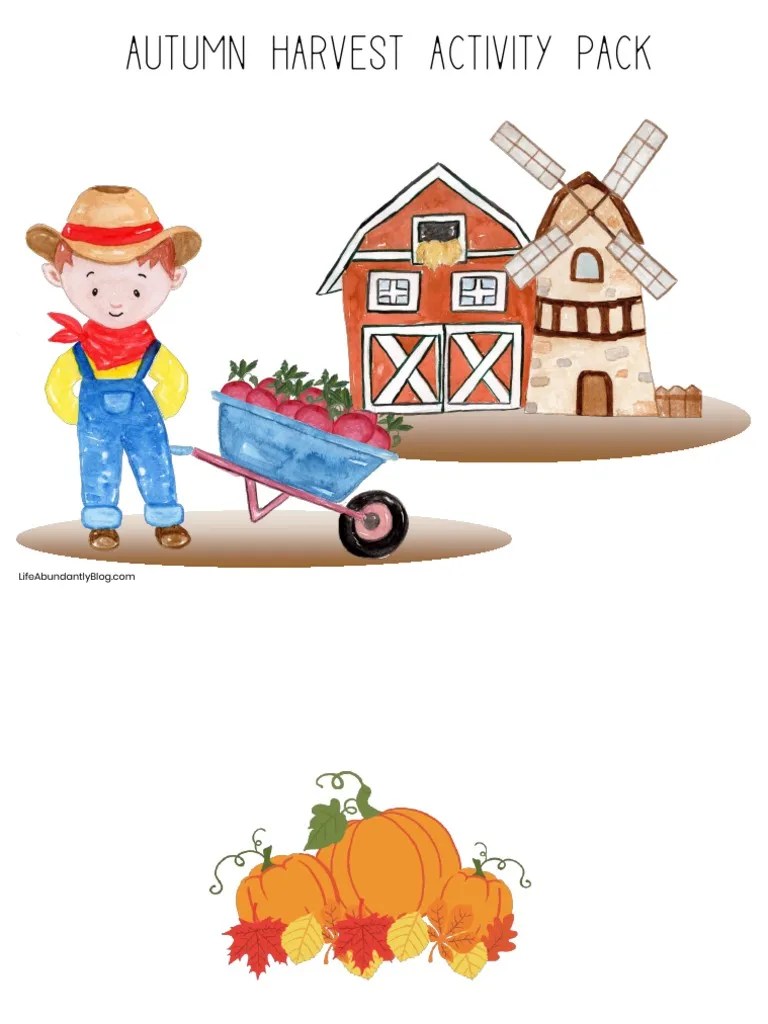 Harvest Fall Preschool Printables
