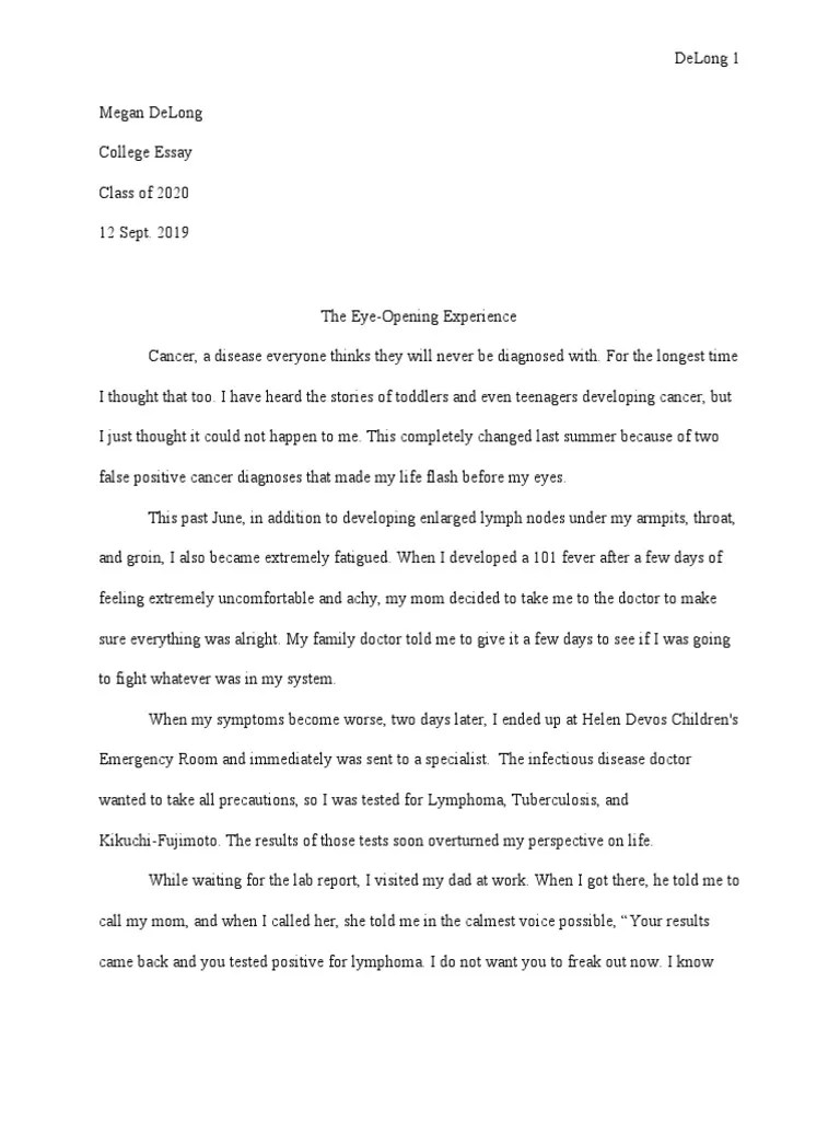 msu college essay Lymphoma Cancer