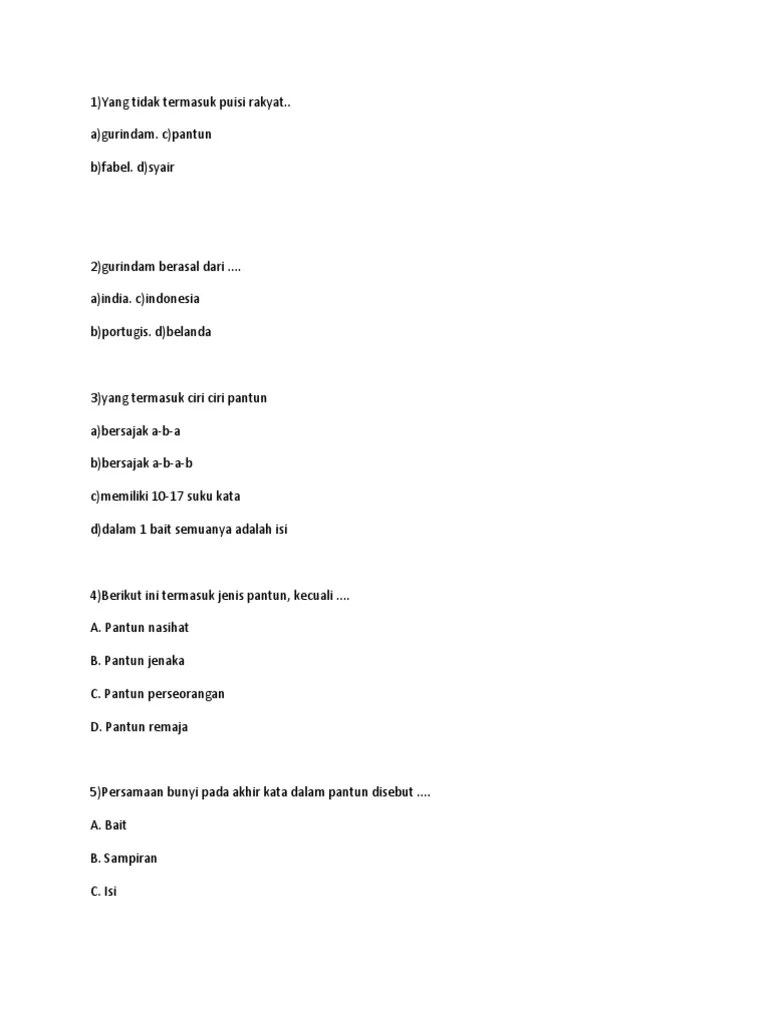 Puisi Rakyat | PDF