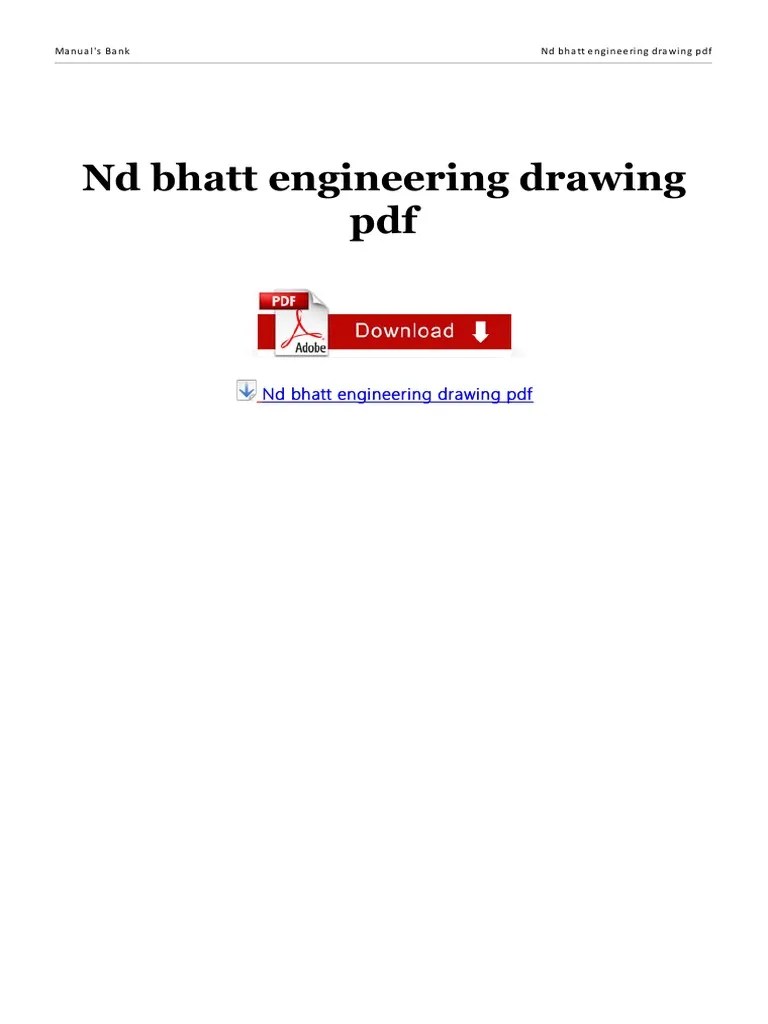 ND Bhatt Engineering Drawing PDF PDF E Books Media Technology