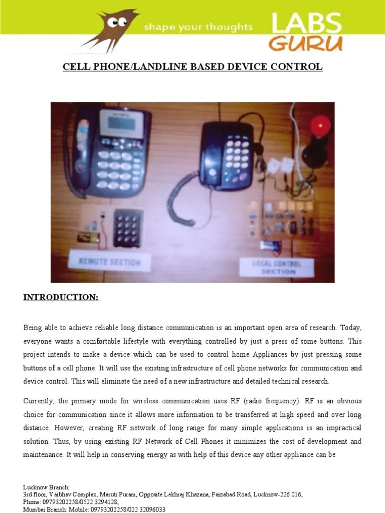 LGEC023 Cell Phone Based Home Appliance Control Microcontroller