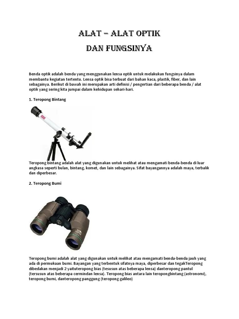 Alat-Alat Optik Nurul | PDF