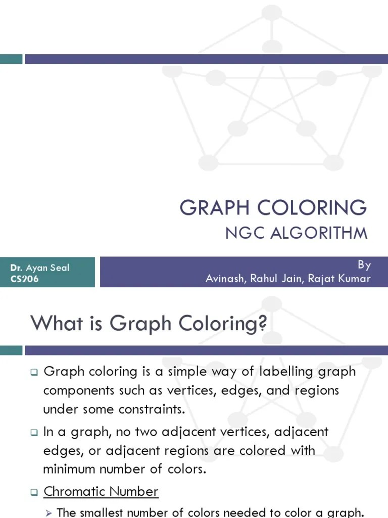 Graph Coloring Algorithm PDF Algorithms Areas Of Computer Science