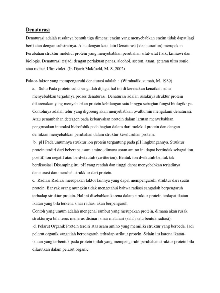 Denaturasi | PDF