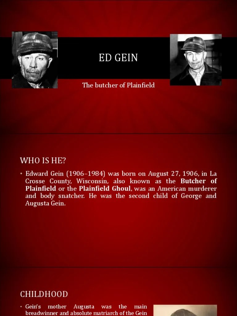 Ed Gein The Butcher of Plainfield PDF