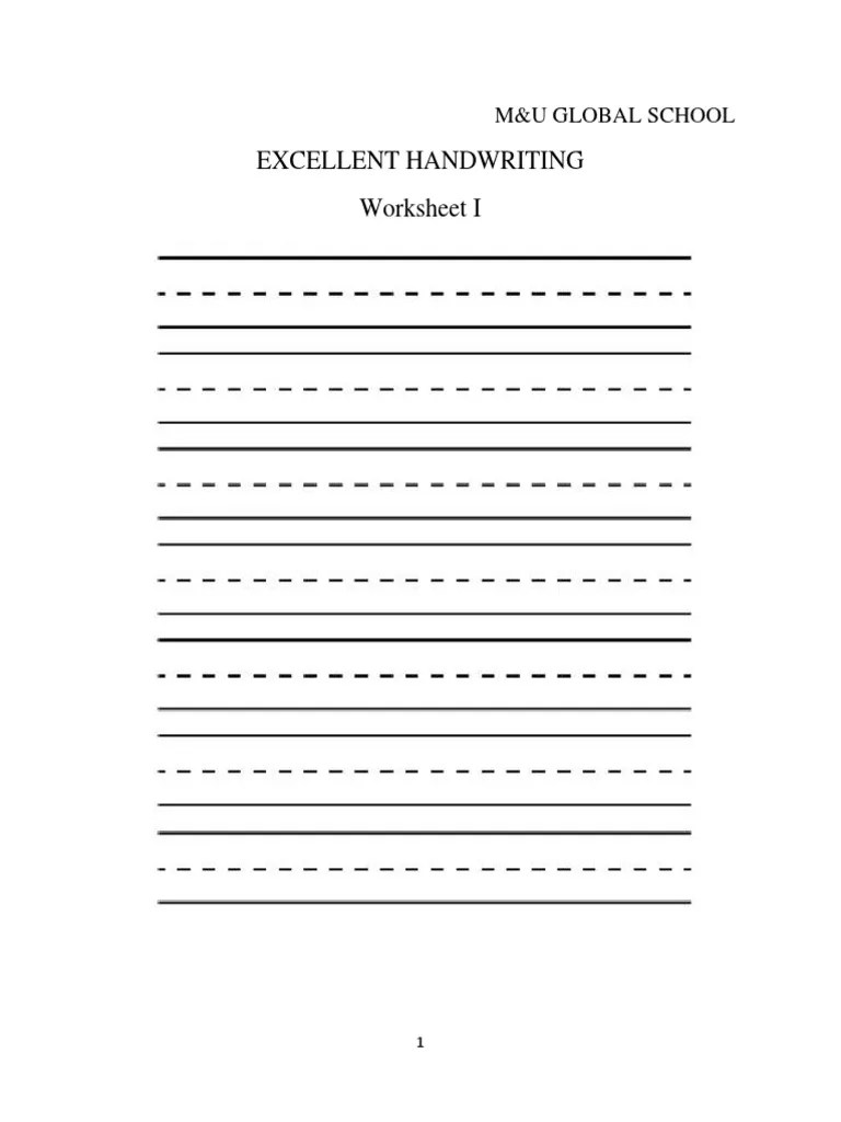 Hand Writing Worksheet PDF Healthy Diet Chocolate