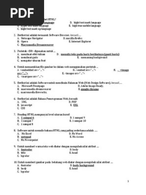 Soal Pemrograman Web | PDF