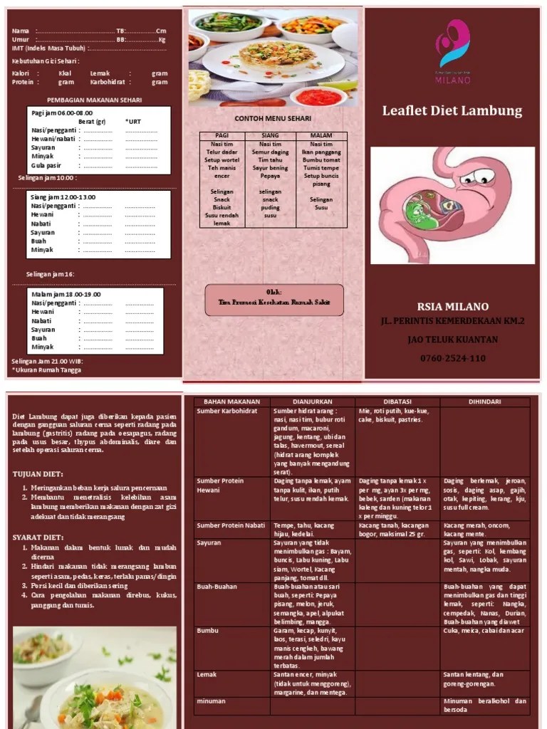 Leaflet Diet Lambung 4 | PDF