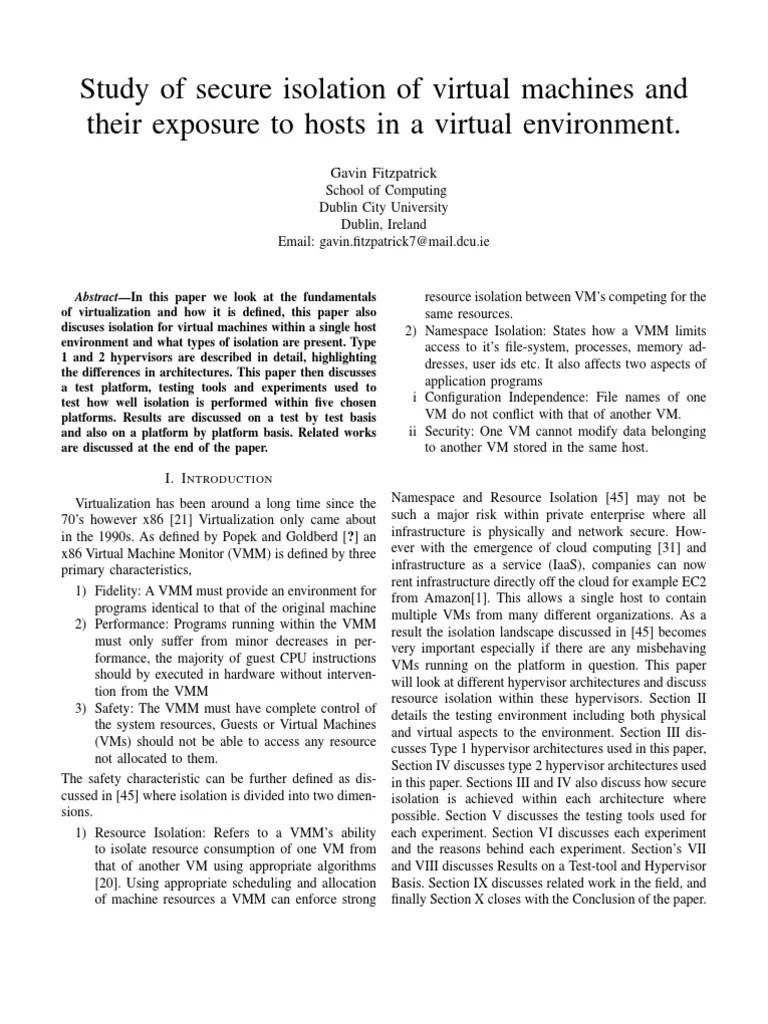 Practicum research paper Virtual Machine Hyper V