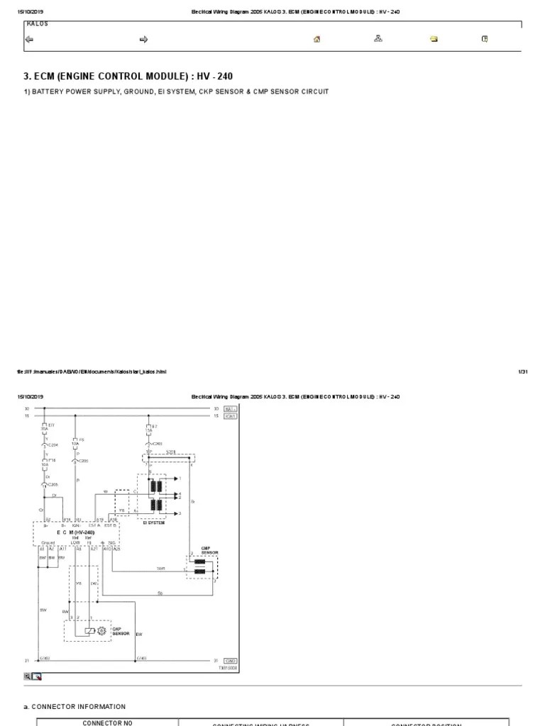 Aveo 1.6 | PDF | Electrical Connector | Electrical Wiring