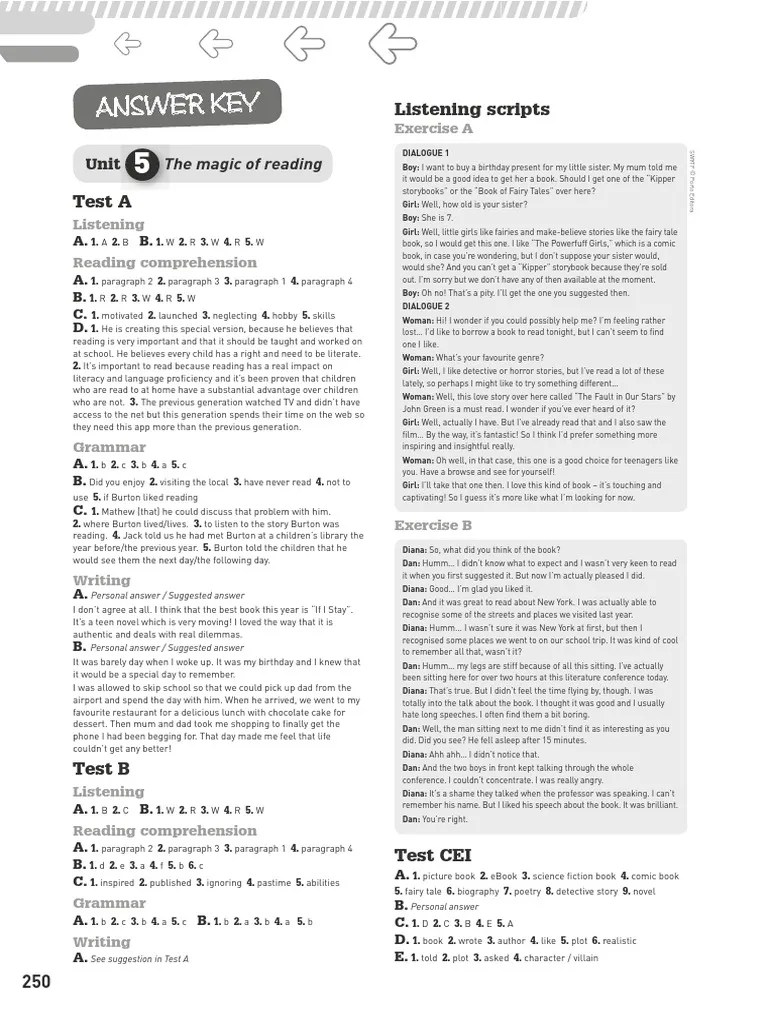 Test 5 - Answer Key | PDF
