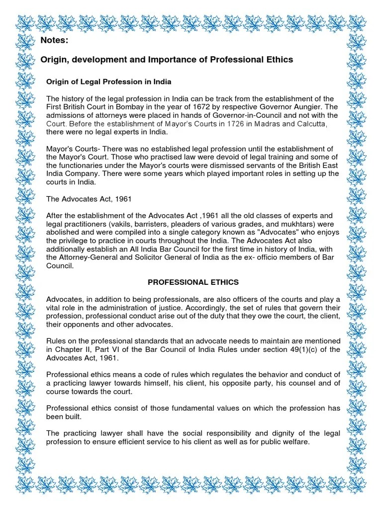 NotesState Bar Council PDF Barrister Advocate