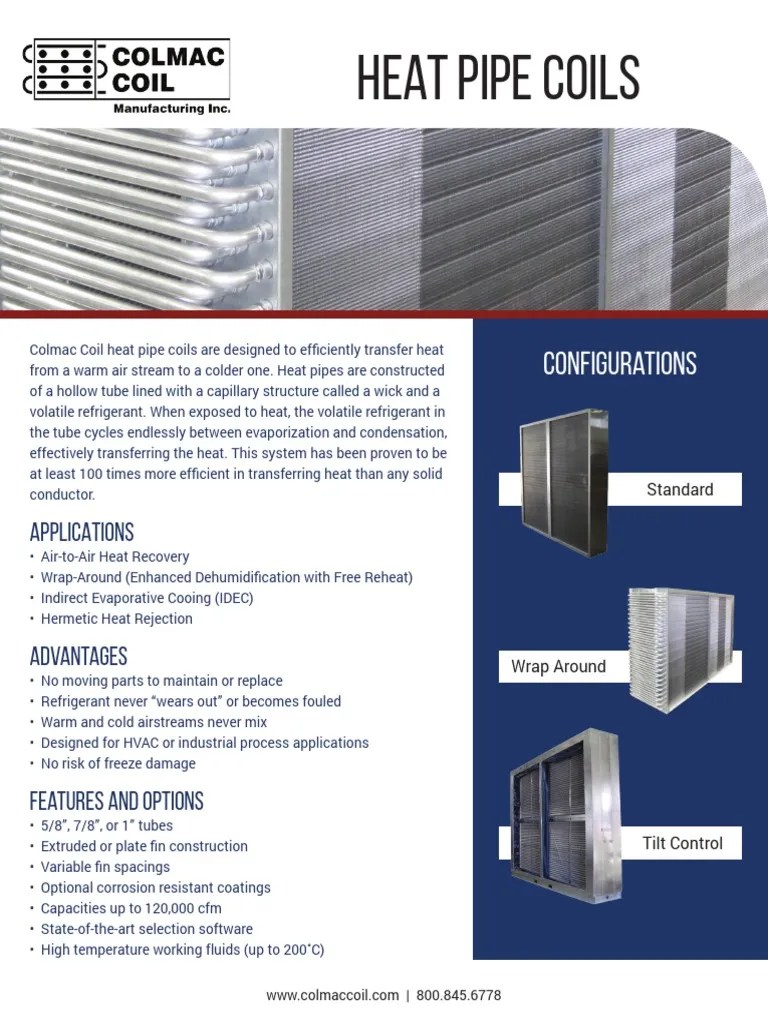 Heat Pipe in AHU PDF Heat Exchanger Continuum Mechanics