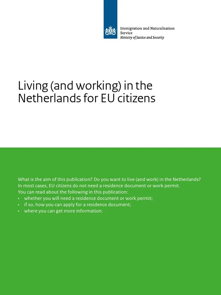 Living (And Working) in The Netherlands For EU Citizens Download Free