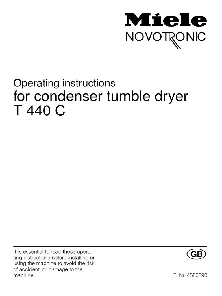 For Condenser Tumble Dryer T 440 C Novot Onic PDF Ac Power Plugs