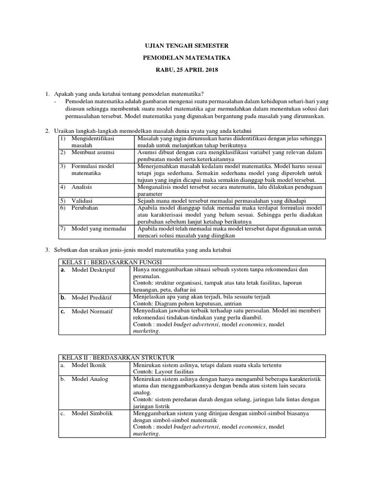 UTS Pemod Tahun Lalu | PDF