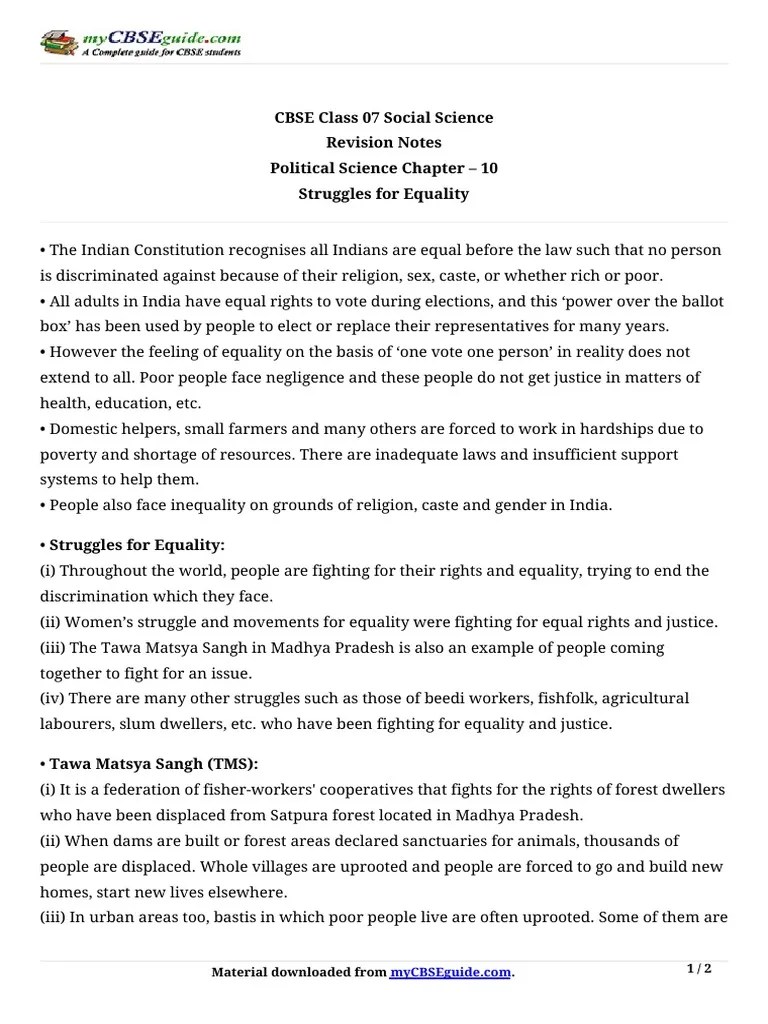 Struggles for Equality in India Examining the Tawa Matsya Sangh