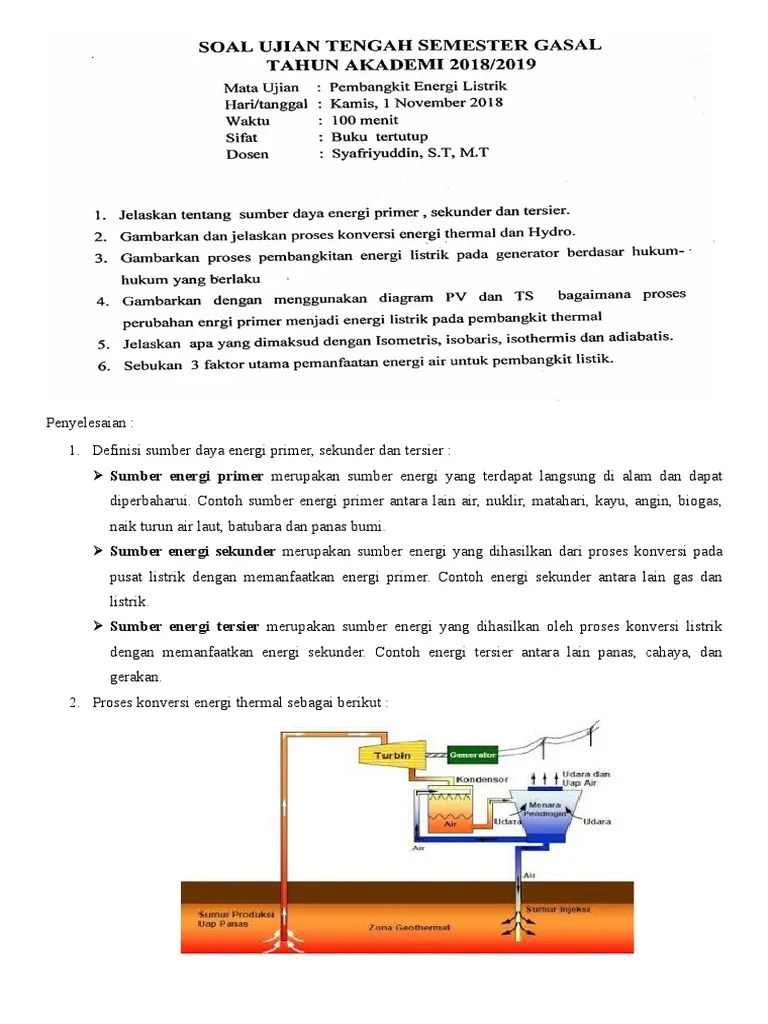 Uts Pembangkit Listrik | PDF