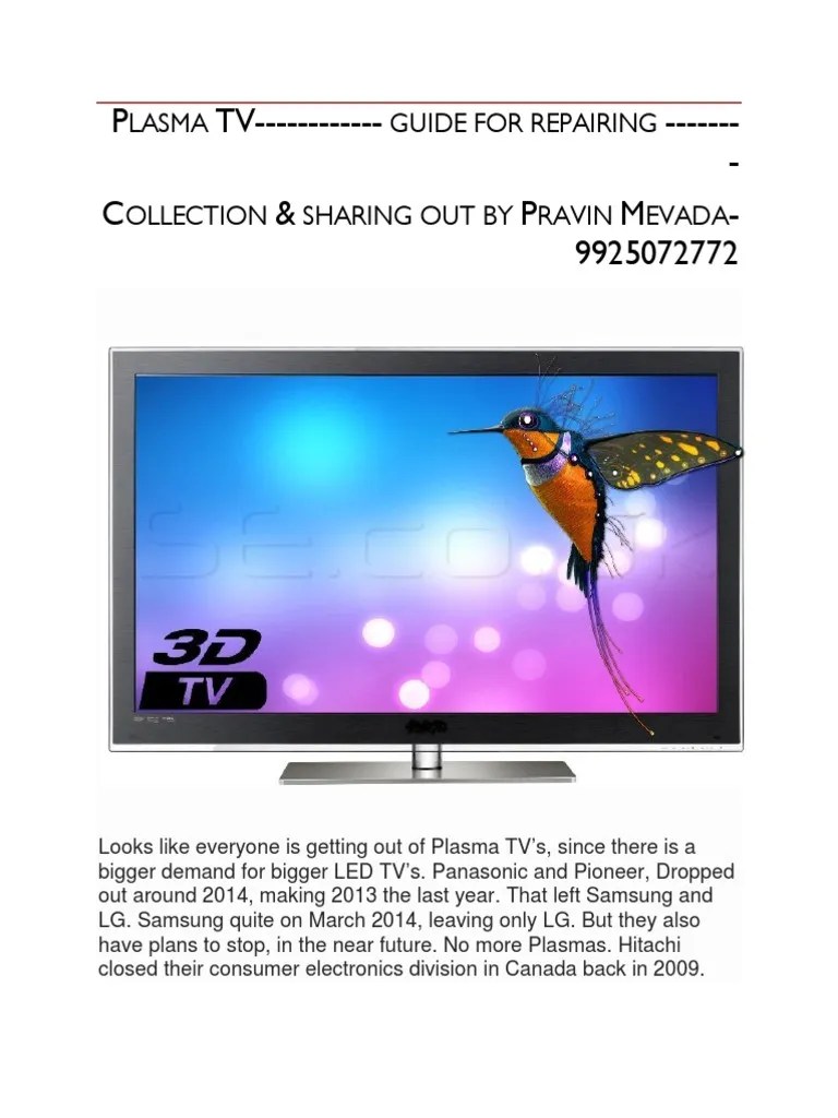 PLASMA TV GUIDE FOR REPAIRING .pdf Video Television