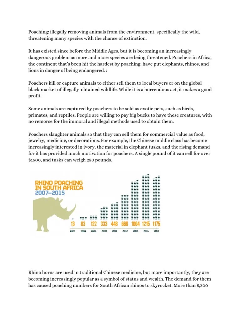 Poaching Project PDF Poaching Crime & Violence