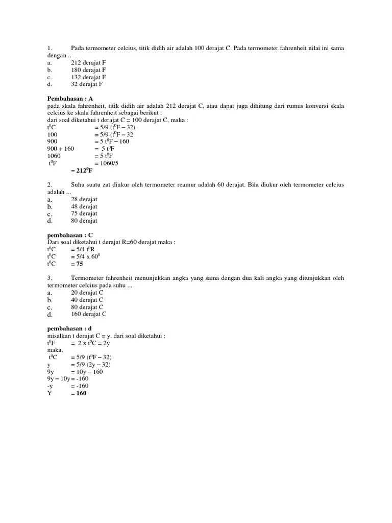 Konfersi Suhu | PDF