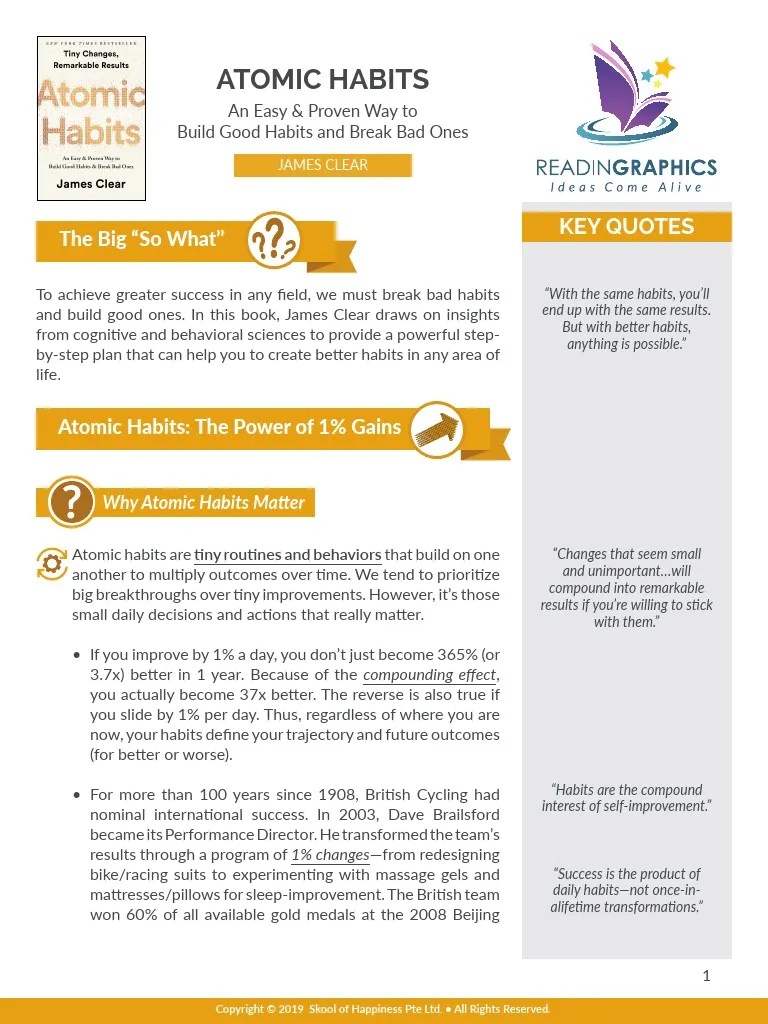 atomic habits text summary Habits Reward System