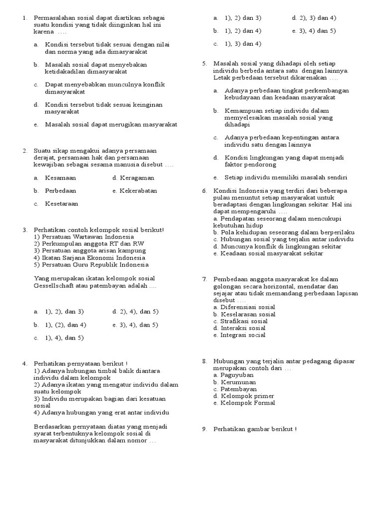 Gejala Sosial Yang Menunjukkan Diferensiasi Sosial Terdapat Pada Nomor -  Seputar Nomor