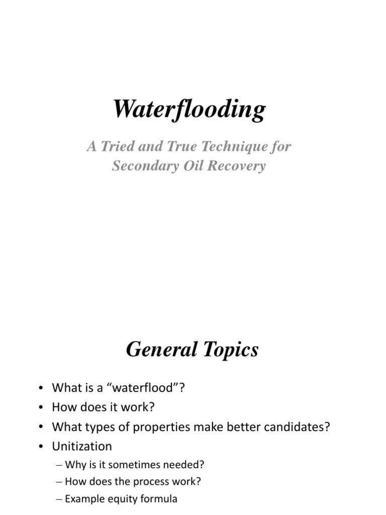 Secondary Recovery PDF Petroleum Reservoir Extraction Of Petroleum