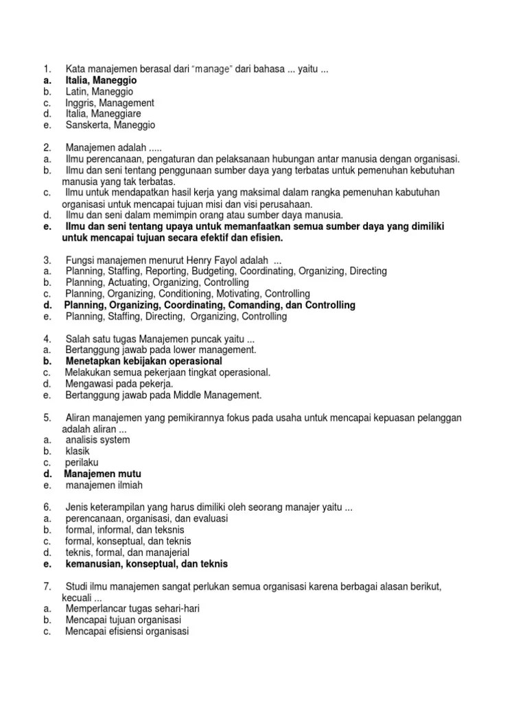 Soal Pilihan Ganda Sistem Informasi Manajemen Dan Jawabannya -  Kherysuryawan.id