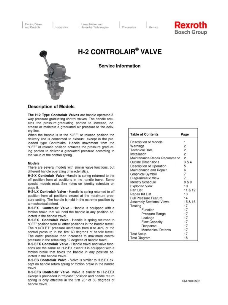 Rexroth Valve PDF Valve Pipe (Fluid Conveyance)
