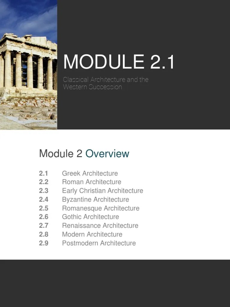 HOA MODULE 2 P1 Column Architectural Design