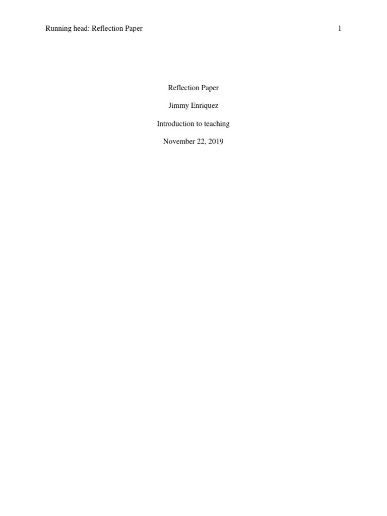 reflection paper with cover correct Teaching Communication