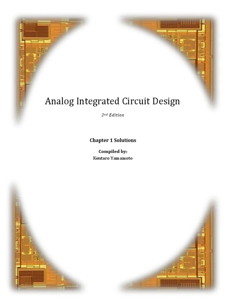 Solutions Manual Analog Integrated Circuit Design 2nd Edition Tony Chan