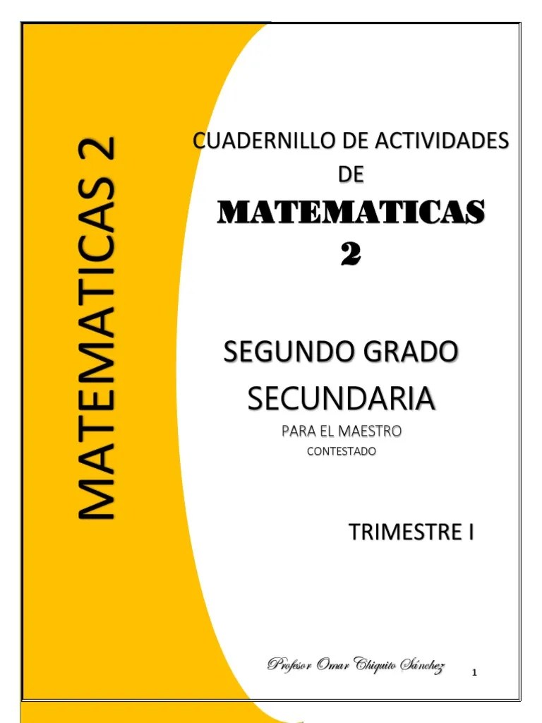 Descubre los mejores ✅ juegos de matemáticas para secundaria ✅ para que puedas mejorar tu ingenio. Cuadernillo De Segundo Grado De Matematicas Secundaria Ensenanza De Matematica Cantidades Fisicas