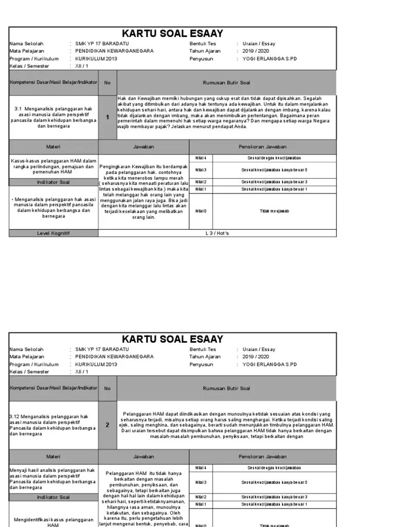 Kunci Jawaban Bagaimanakah Keterkaitan Antara Hak Asasi Manusia Pdf -  Kemendikbud