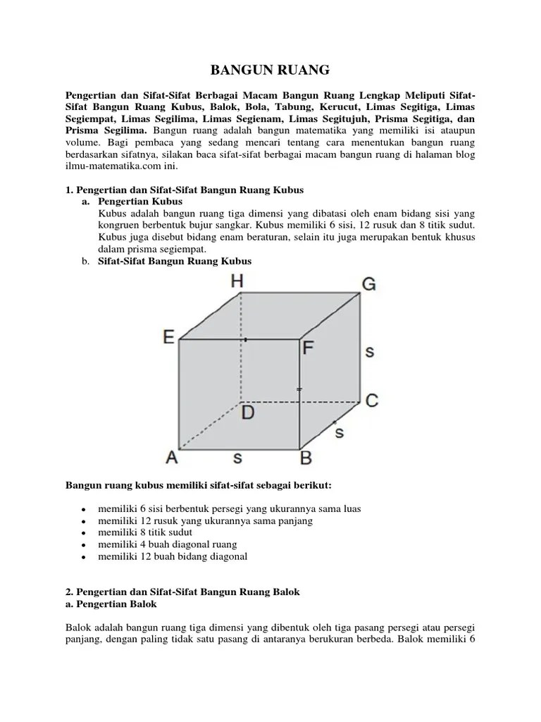 Bangun Ruang | PDF