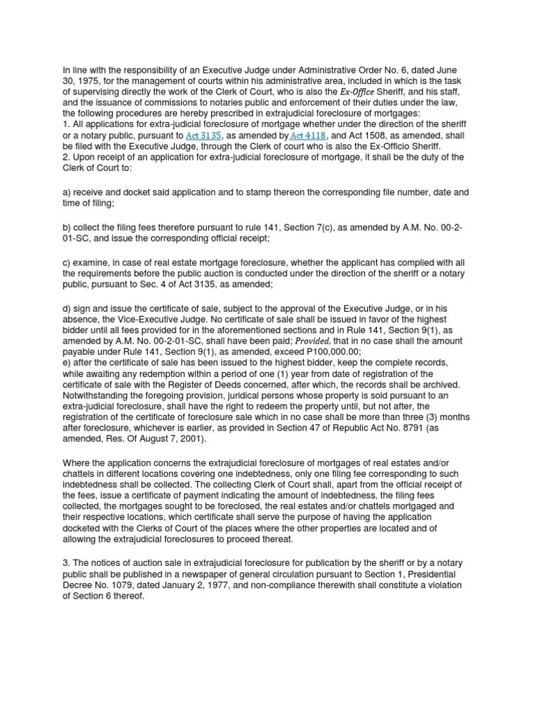 Right of Redemption PDF Foreclosure Mortgage Law