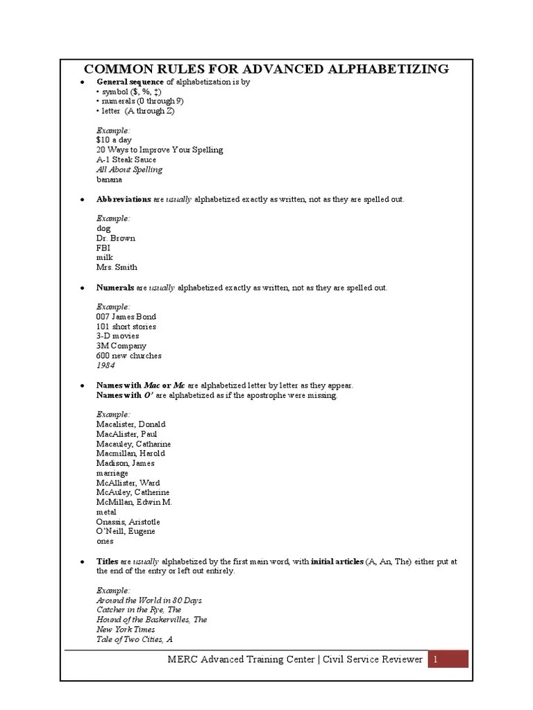 How To Alphabetize Download Free PDF Linguistics Writing