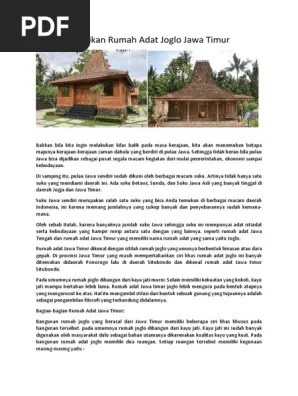 Keunikan Rumah Adat Joglo Jawa Timur | PDF