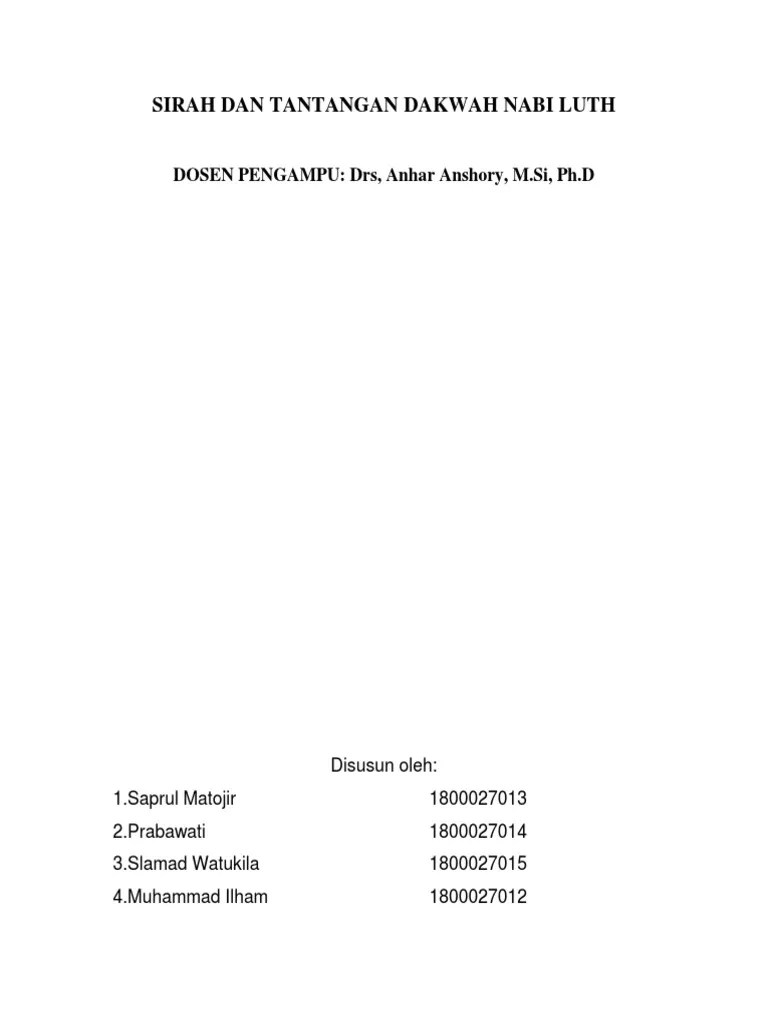 Makalah Nabi Luth | PDF